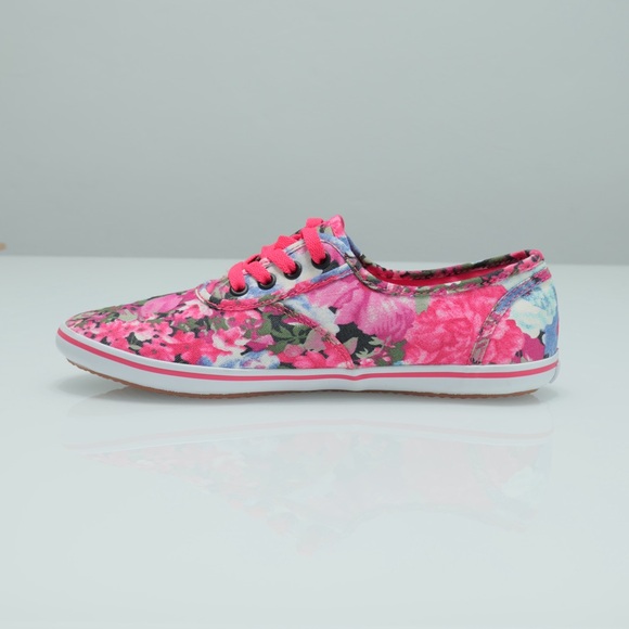 Vans Women's Floral Sneakers - Pink and Blue NWOT - Picture 7 of 16